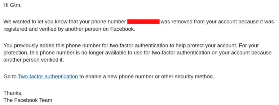 Facebook's new two-factor authentication process no longer