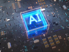 Artificial intelligence concept on chip