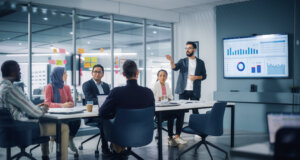 CISO leading boardroom discussion via storytelling