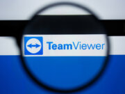 TeamViewer concept image, partially obfuscated logo